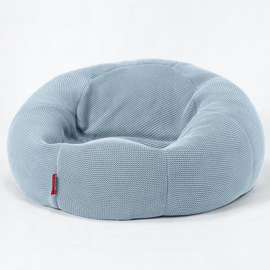 LOUNGE PUG®, Säkkituoli Sotka Sohva, Ellos Mukautuva Neulottu Sumuinen sininen