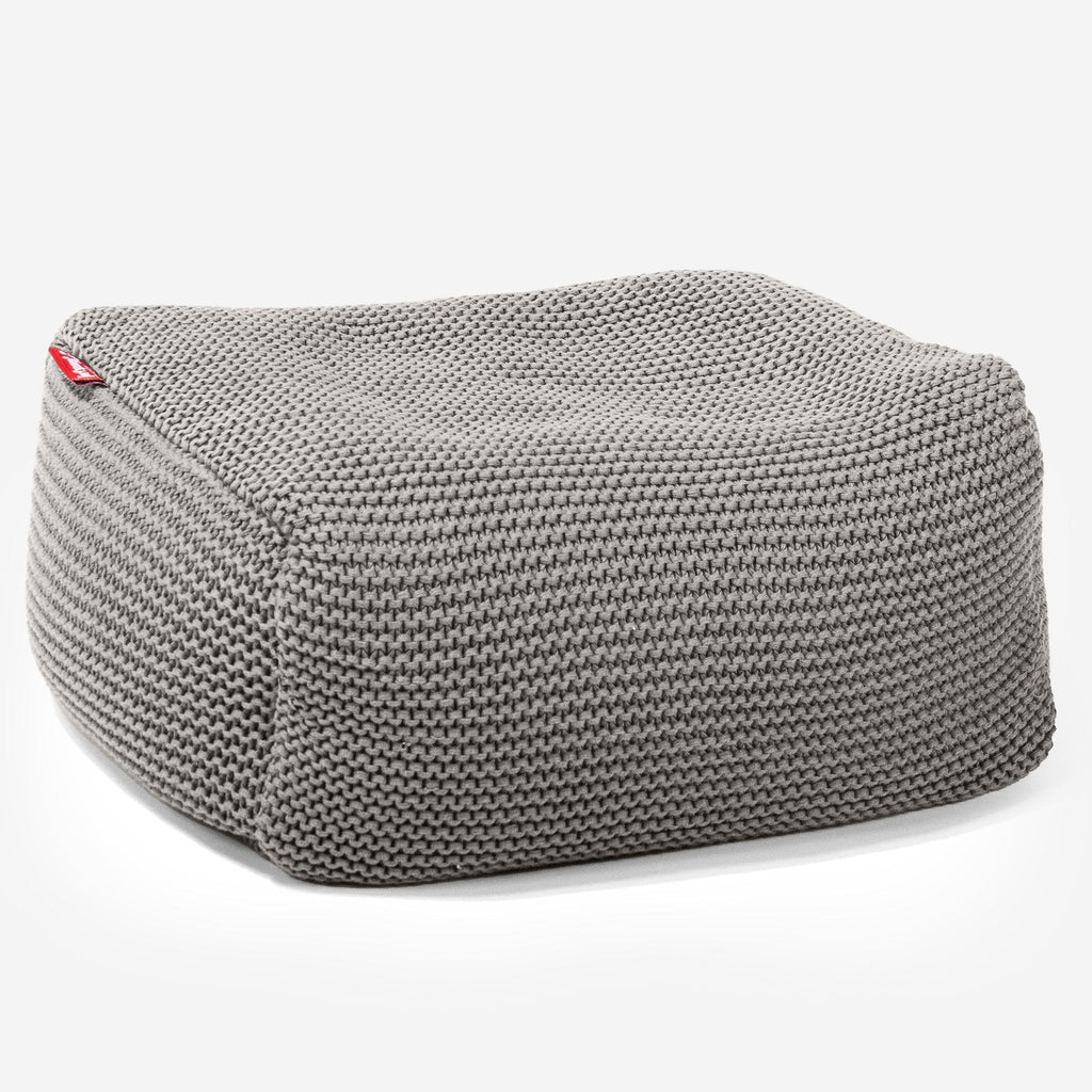 LOUNGE PUG®, Rahi Jakkara, Säkkituoli, Mukautuva Neulottu Harmaa