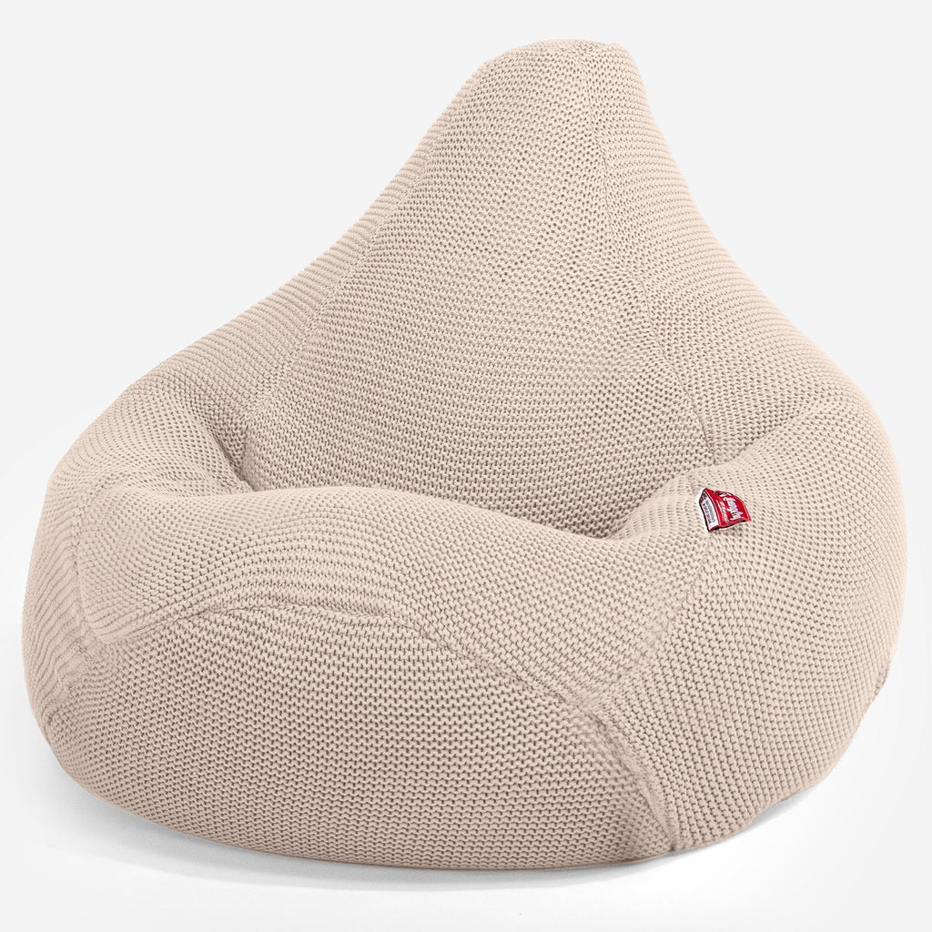 LOUNGE PUG®, Säkkituoli Lepotuoli, Tuoli, Mukautuva Neulottu Kerman