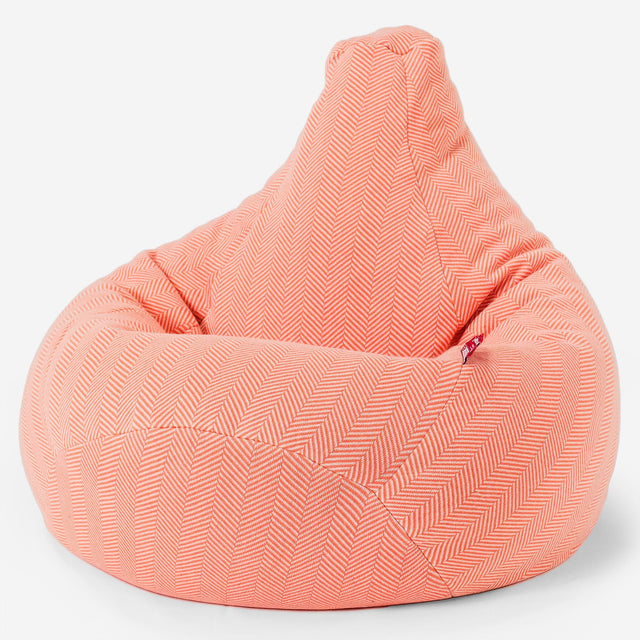 LOUNGE PUG®, Säkkituoli Lepotuoli, Tuoli, Kalanruotokuvio Koralli