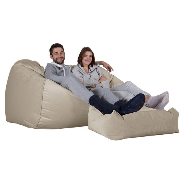 LOUNGE PUG®, Iso Säkkituoli Sohva, Sametti Minkki