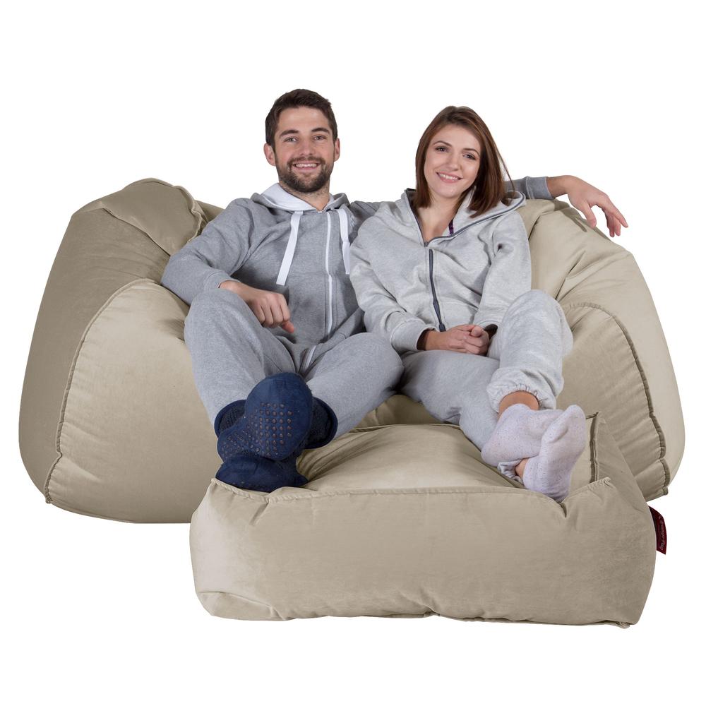 LOUNGE PUG®, Iso Säkkituoli Sohva, Sametti Minkki