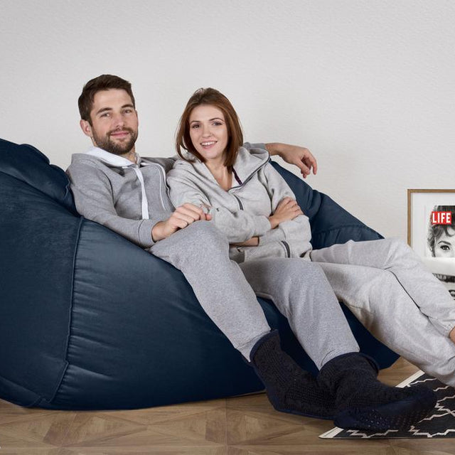 LOUNGE PUG®, Iso Säkkituoli Sohva, Sametti Laivastonsininen