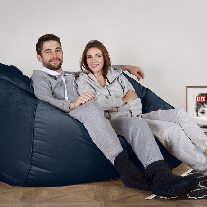 LOUNGE PUG®, Iso Säkkituoli Sohva, Sametti Laivastonsininen