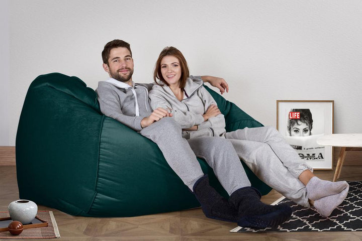 LOUNGE PUG®, Iso Säkkituoli Sohva, Sametti Turkoosi