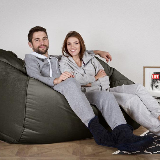 LOUNGE PUG®, Iso Säkkituoli Sohva, Sametti Grafiitti