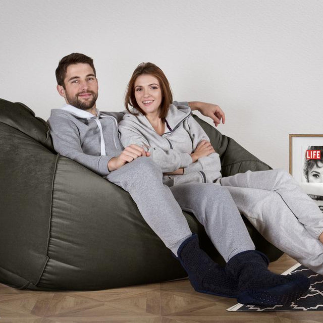 LOUNGE PUG®, Iso Säkkituoli Sohva, Sametti Grafiitti