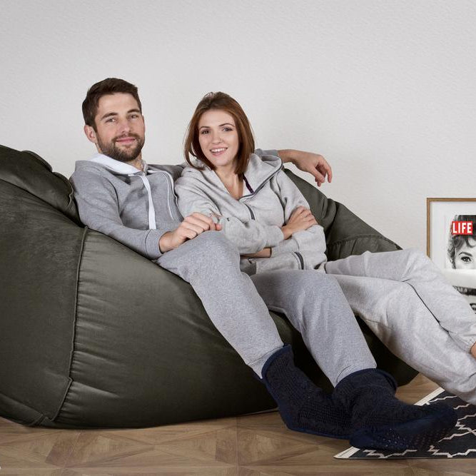 LOUNGE PUG®, Iso Säkkituoli Sohva, Sametti Grafiitti