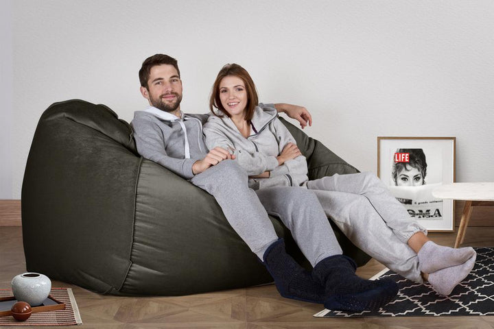 LOUNGE PUG®, Iso Säkkituoli Sohva, Sametti Grafiitti