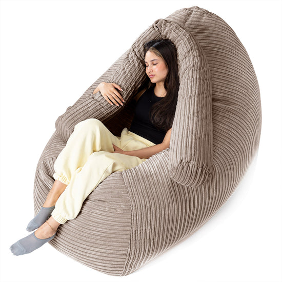 Iso Säkkituoli Sohva - Vakosametti Mokka 04