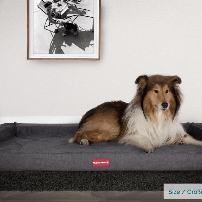 Mighty Bark, The Bench, Ortopedinen Muistivaahtotäytteinen Koiran Sänky, Chenille-kangasta Grafiitti