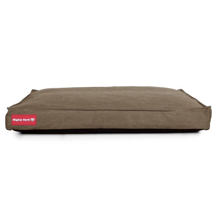 Mighty Bark, The Mattress, Ortopedinen Klassinen Muistivaahtotäytteinen Koiran Sänky, Kivipesty Denim-kangas Khaki