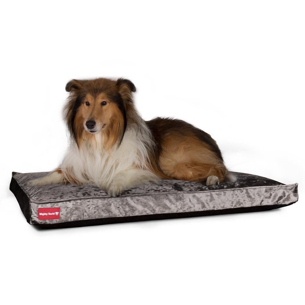 Mighty Bark, The Mattress, Ortopedinen Klassinen Muistivaahtotäytteinen Koiran Sänky, Vuosikerta-Sametti Hopea