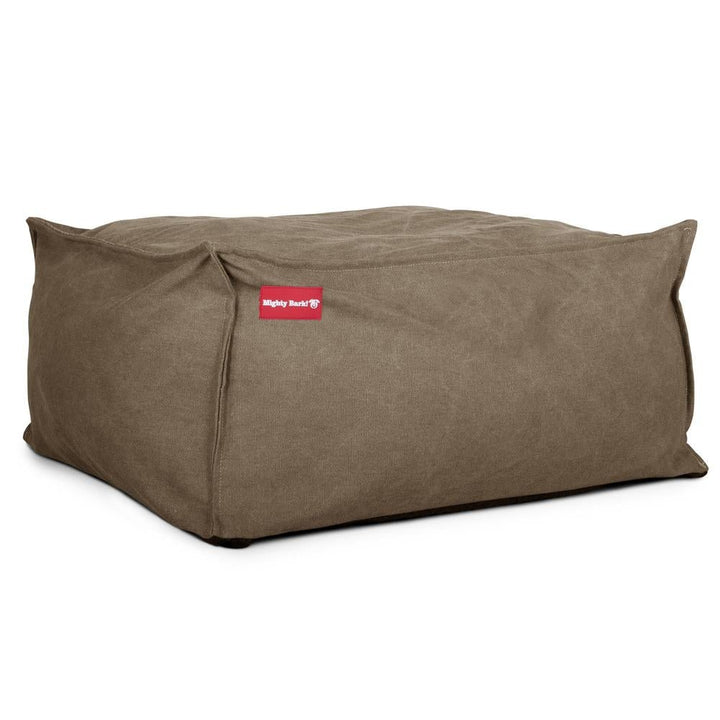 Mighty Bark, The Crash Pad , Muistivaahtotäytteinen Koiran Sänky, Kivipesty Denim-kangas Khaki