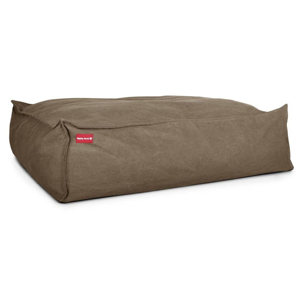 Mighty Bark, The Crash Pad , Muistivaahtotäytteinen Koiran Sänky, Kivipesty Denim-kangas Khaki