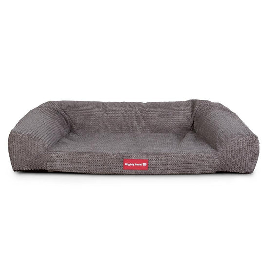 Mighty Bark, The Sofa, Ortopedinen Muistivaahtotäytteinen Koiran Sohvasänky, Pompula Hiilen harmaa