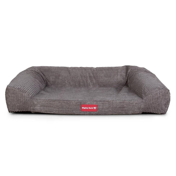 Mighty Bark, The Sofa, Ortopedinen Muistivaahtotäytteinen Koiran Sohvasänky, Pompula Hiilen harmaa