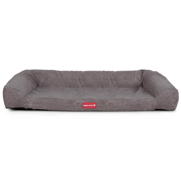 Mighty Bark, The Sofa, Ortopedinen Muistivaahtotäytteinen Koiran Sohvasänky, Pompula Hiilen harmaa