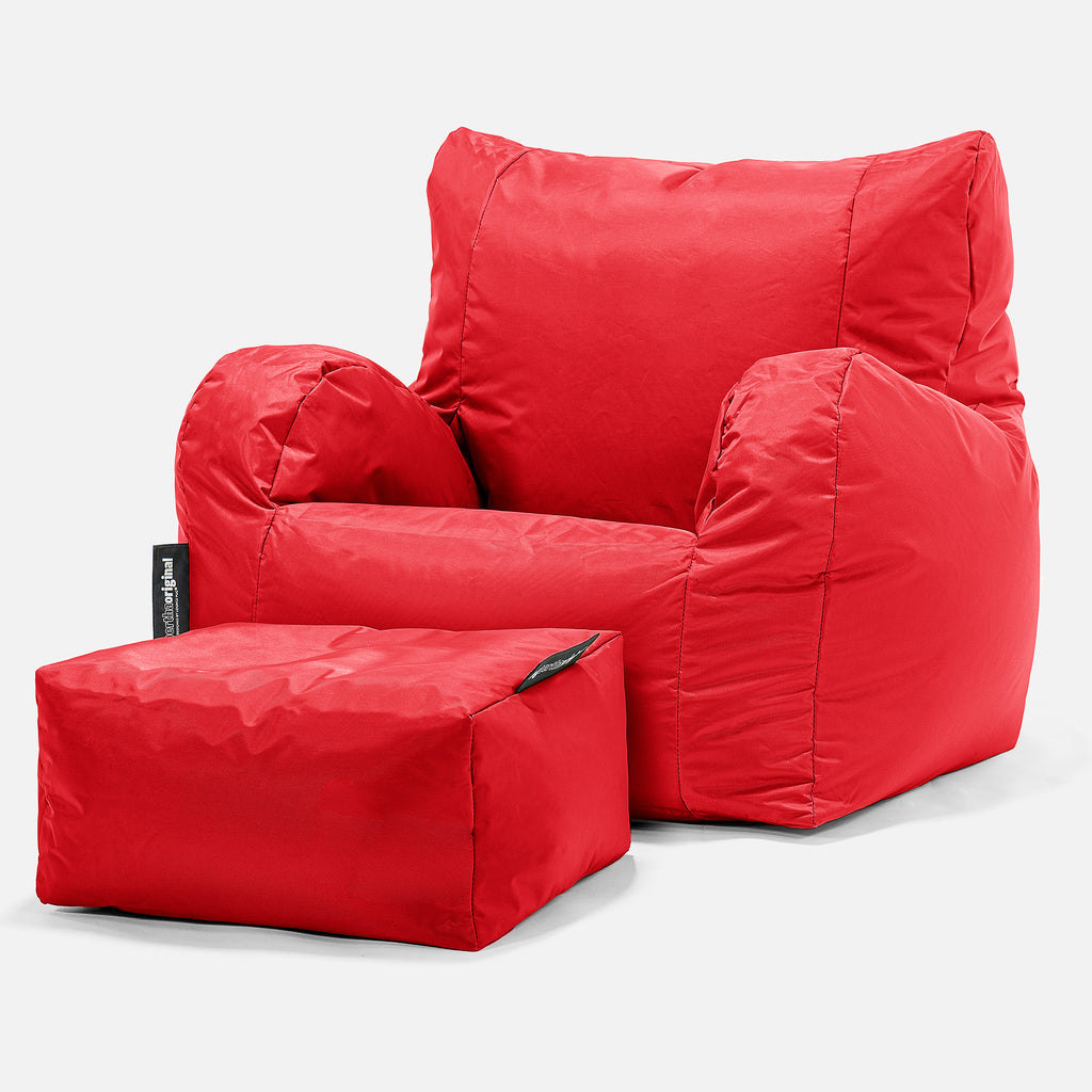 SmartCanvas™ Säkkituoli Nojatuoli - Punainen 02