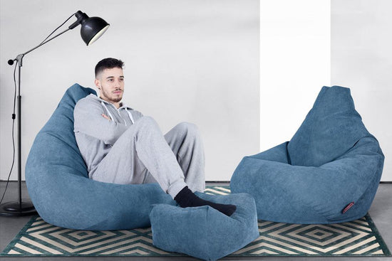 LOUNGE PUG®, Säkkituoli Lepotuoli, Tuoli, Bristol-kankaasta Turkoosi