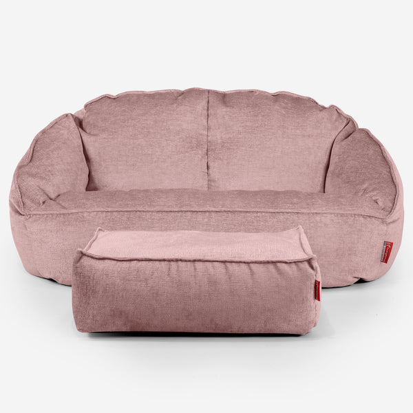 Bubble-säkkituolisohva - Chenille Vaaleanpunainen 01