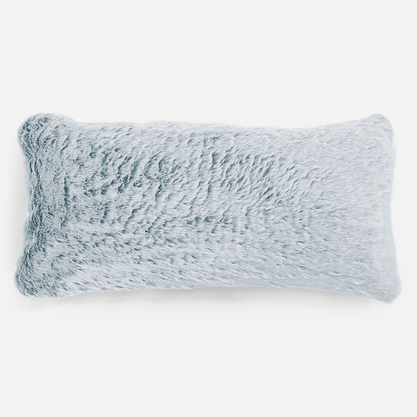 Jättimäinen Tyyny 40 x 80cm - Kanitekoturkis Puuterinsininen 01