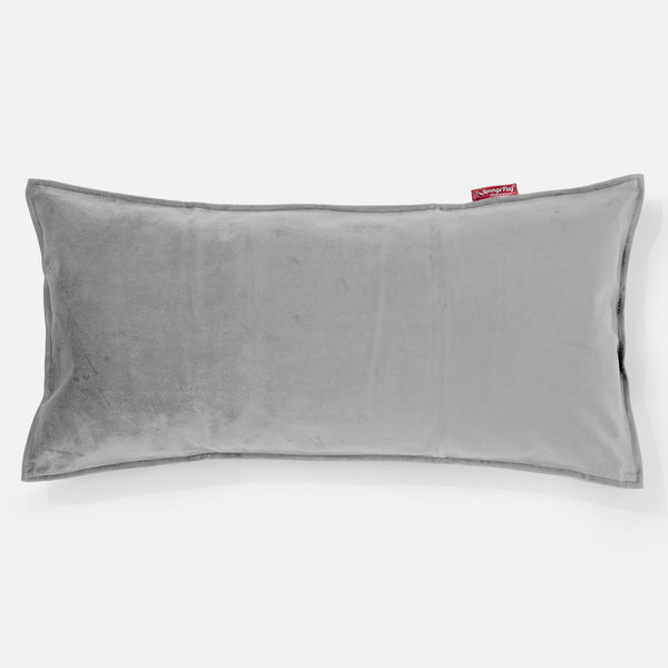 CloudSac 50 Muistivaahtotäytteinen Jättimäinen Tyyny 40 x 80cm - Sametti Hopea 01