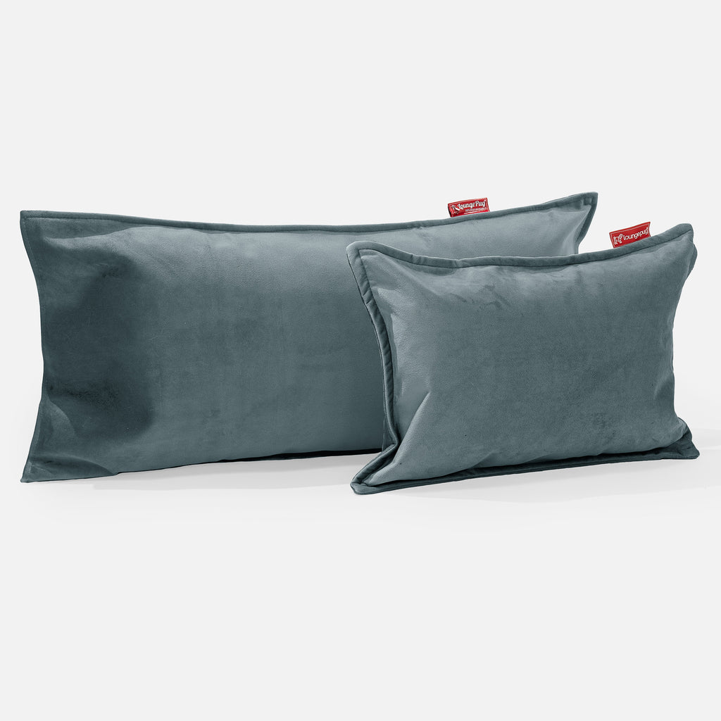 CloudSac 50 Muistivaahtotäytteinen Jättimäinen Tyyny 40 x 80cm - Sametti Turkoosi 03