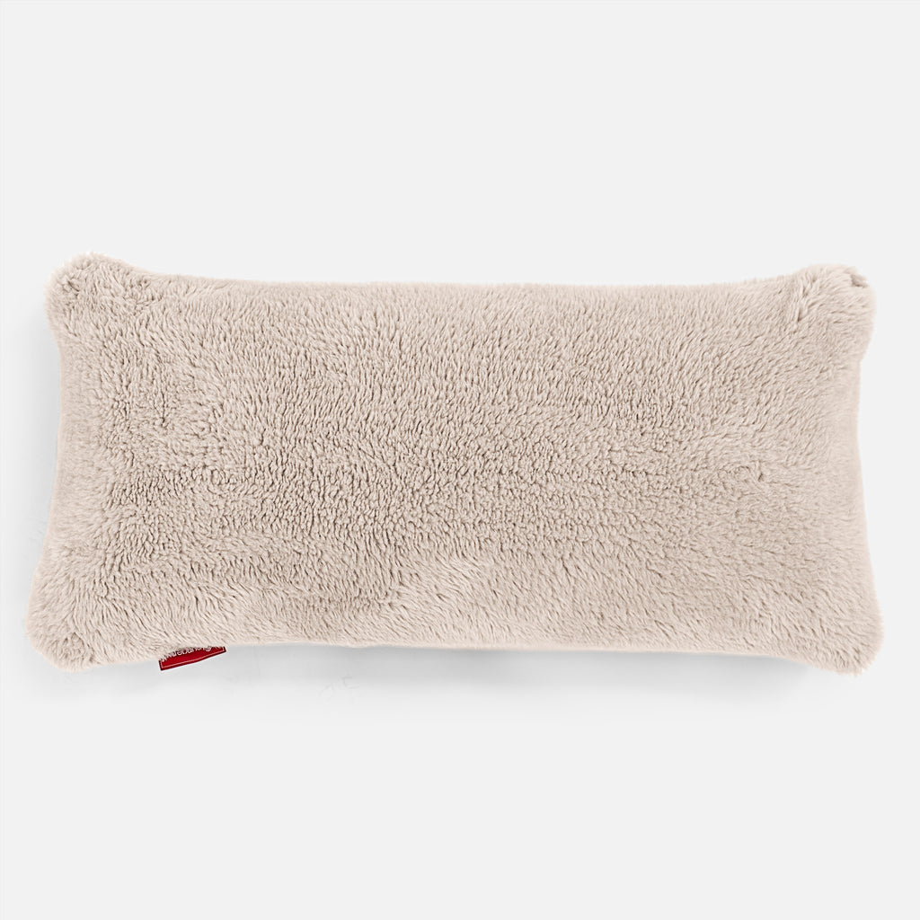 CloudSac 50 Muistivaahtotäytteinen Jättimäinen Tyyny 40 x 80cm - Teddy-tekoturkis Minkki 01