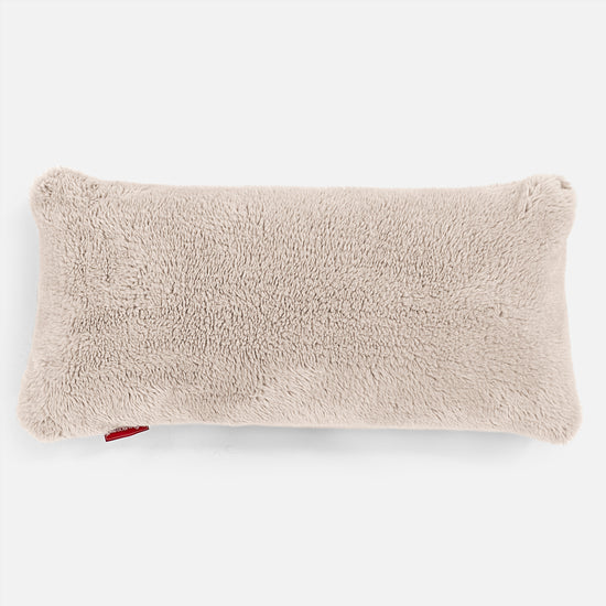 Jättimäinen Tyyny 40 x 80cm - Teddy-tekoturkis Minkki 01