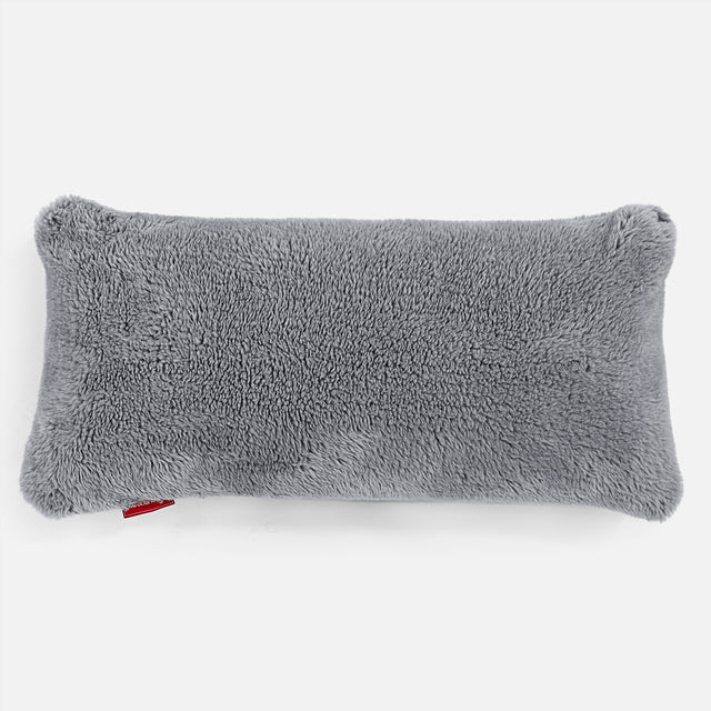 Jättimäinen Tyyny 40 x 80cm - Teddy-tekoturkis Tummanharmaa 01