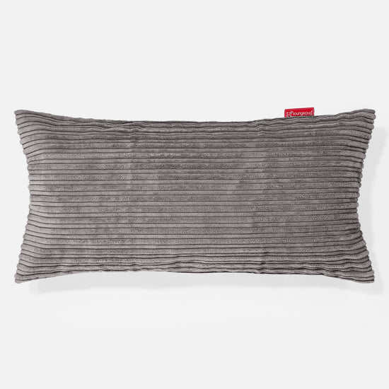 Jättimäinen Tyyny 40 x 80cm - Vakosametti Grafiitti 01