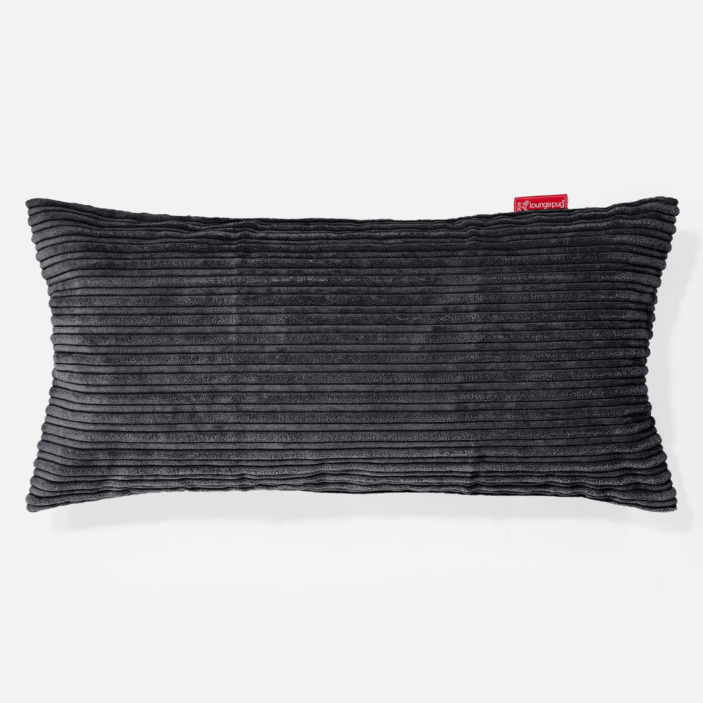 CloudSac 50 Muistivaahtotäytteinen Jättimäinen Tyyny 40 x 80cm - Vakosametti Musta 01