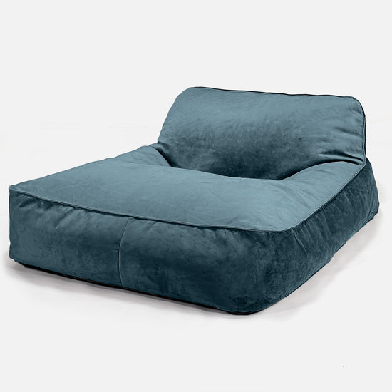 Daybed Säkkituoli, 2 Hengen - Sametti Turkoosi 01