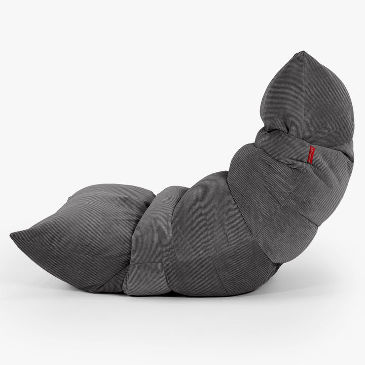 Eva Lounger Säkkituoli - Mikrovakosametti Hiilen harmaa 02