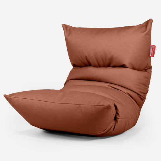 Eva Lounger Säkkituoli - Vegaaninahka Kastanja 01
