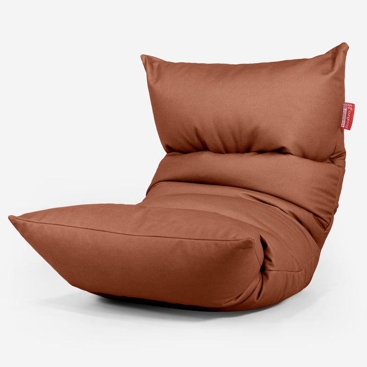 Eva Lounger Säkkituoli - Vegaaninahka Kastanja 01