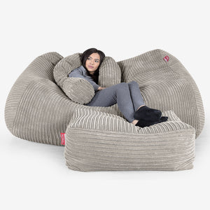 Iso Säkkituoli Sohva - Vakosametti Minkki