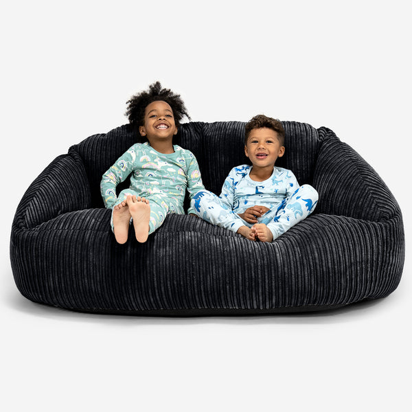 Jättimäinen Bubble-sohva Lapsille 3-14 vuotta - Vakosametti Musta 01
