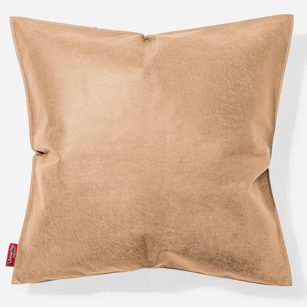 Jättityyny 70 x 70cm - Nahkaa Hunajanruskea 01