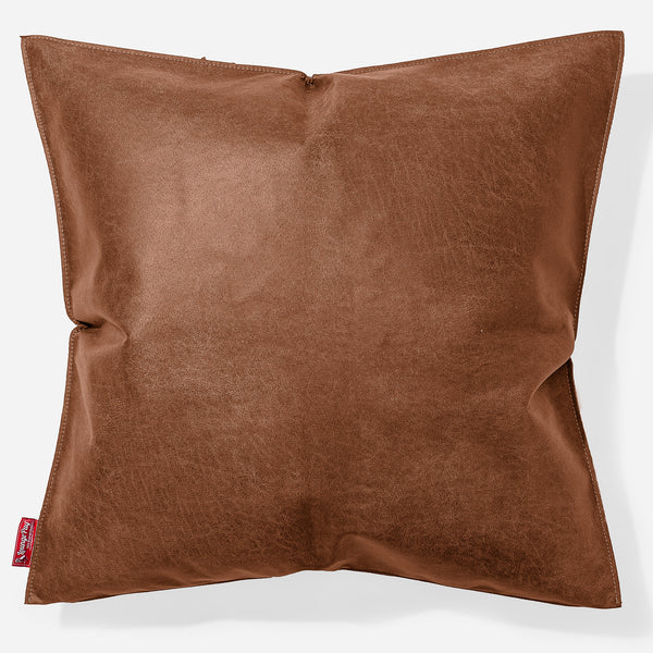 Jättityyny 70 x 70cm - Nahkaa Ruskea 01