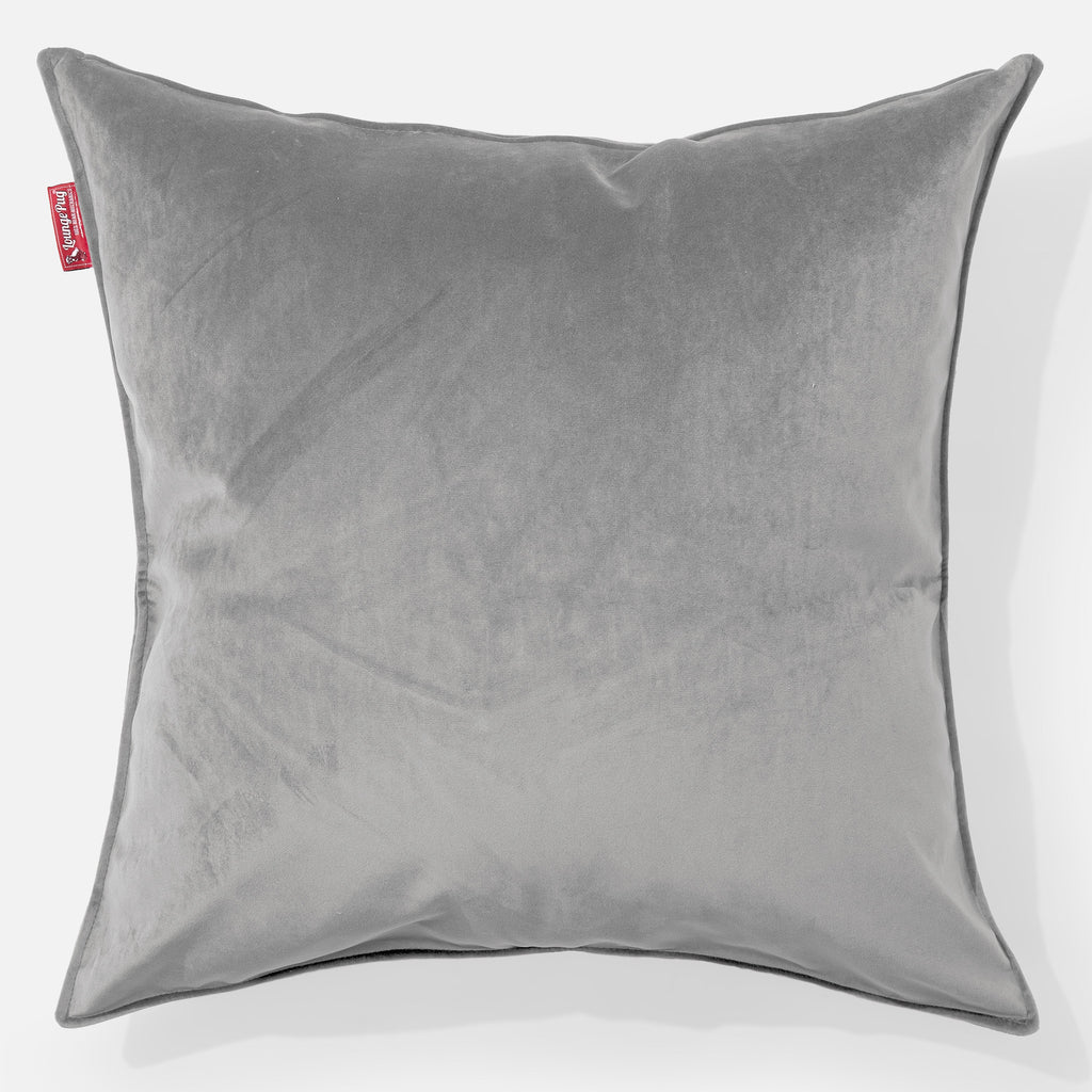 Jättityyny 70 x 70cm - Sametti Hopea 01