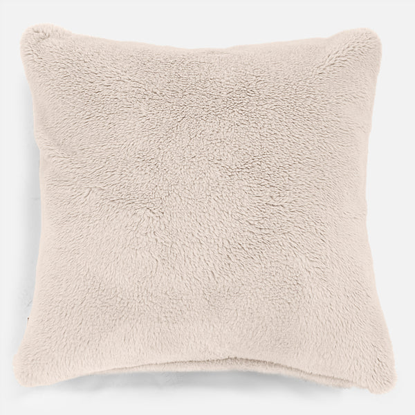 Jättityyny 70 x 70cm - Teddy-tekoturkis Kerman 01