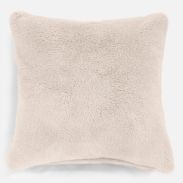 Jättityyny 70 x 70cm - Teddy-tekoturkis Kerman 01