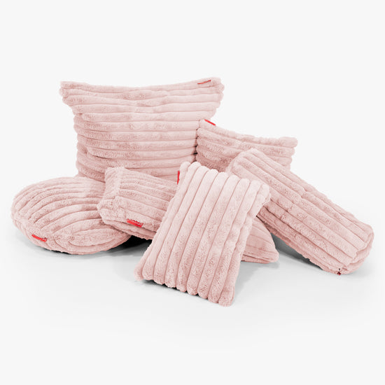 Jättityynynsuojus 70 x 70cm - Ultrapehmeä Vakosametti Puuteripinkki 03