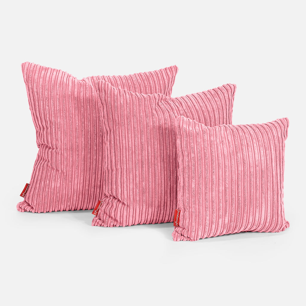 Jättityyny 70 x 70cm - Vakosametti Koralli 02