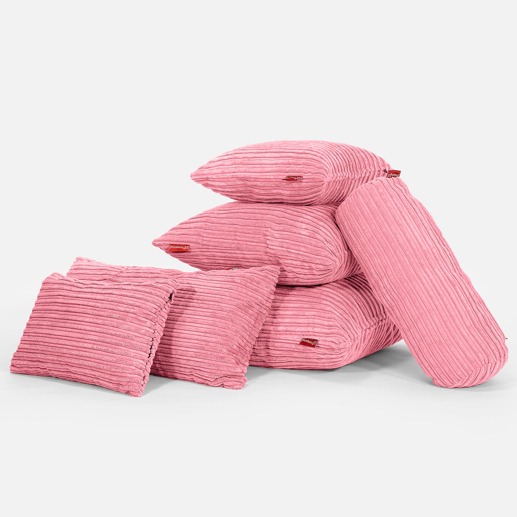 Jättityyny 70 x 70cm - Vakosametti Koralli 04