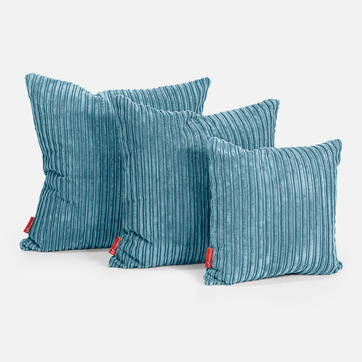 Jättityyny 70 x 70cm - Vakosametti Turkoosi 02