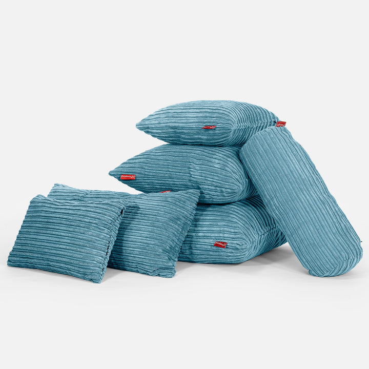 Jättityyny 70 x 70cm - Vakosametti Turkoosi 04