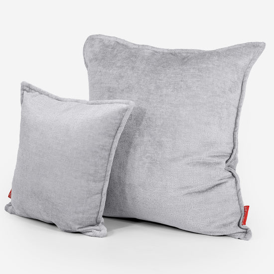 Jättityynynsuojus 70 x 70cm - Chenille Harmaa 02